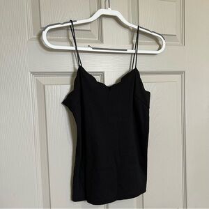 SHEIN Scallop Trim Rib Knit Cami Top L